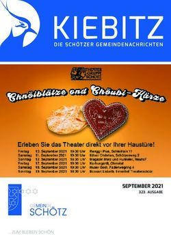 KIEBITZ DIE SCH&Ouml;TZER GEMEINDENACHRICHTEN - SEPTEMBER 2021 323. AUSGABE - Gemeinde Sch&ouml;tz