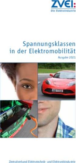 Spannungsklassen in der Elektromobilit&auml;t - Ausgabe 2021 - Zentralverband Elektrotechnik- und Elektronikindustrie - ZVEI