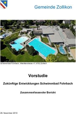 Gemeinde Zollikon - Vorstudie Zukünftige Entwicklungen Schwimmbad Fohrbach