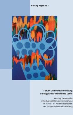 Forum Demokratieforschung Beitr&auml;ge aus Studium und Lehre - Working Paper-Reihe im Fachgebiet Demokratieforschung am Institut f&uuml;r ...