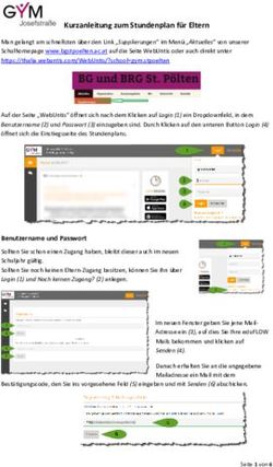 Kurzanleitung zum Stundenplan f&uuml;r Eltern