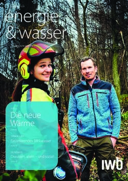Energie & wasser - Die neue Wärme Faszinierendes Trinkwasser Draussen, allein - und sozial! - IWB