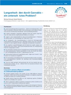 Langzeitsch&auml;den durch Cannabis - ein untersch&auml;tztes Problem?