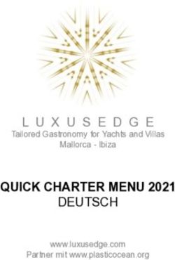 QUICK CHARTER MENU 2021 DEUTSCH Tailored Gastronomy for Yachts and Villas