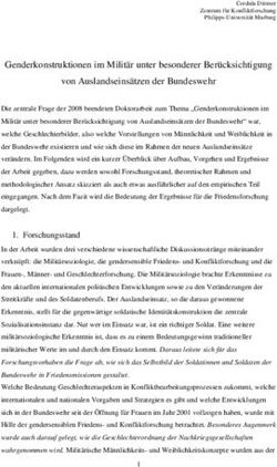 Genderkonstruktionen im Milit&auml;r unter besonderer Ber&uuml;cksichtigung von Auslandseins&auml;tzen der Bundeswehr