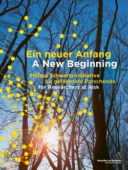 Ein neuer Anfang A New Beginning - Philipp Schwartz-Initiative für gefährdete Forschende for Researchers at Risk