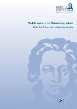 Modulhandbuch zur Orientierungsphase - B.Sc./ B.A. Natur- und Lebenswissenschaften - Uni Frankfurt