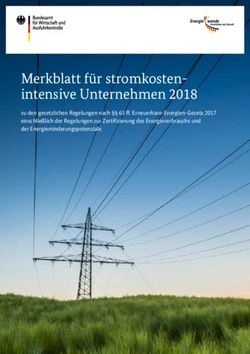 Merkblatt für stromkosten intensive Unternehmen 2018 - zu den gesetzlichen Regelungen nach 63 ff. Erneuerbare-Energien-Gesetz 2017 ...