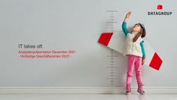 IT takes off. Analystenpr&auml;sentation Dezember 2021 - Vorl&auml;ufige Gesch&auml;ftszahlen 20/21 - Datagroup