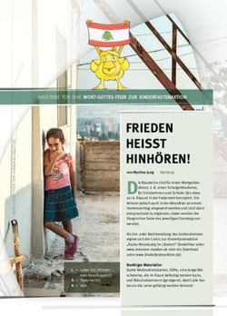 FRIEDEN HEISST HINH&Ouml;REN! - BAUSTEINE F&Uuml;R EINE WORT-GOTTES-FEIER ZUR KINDERFASTENAKTION