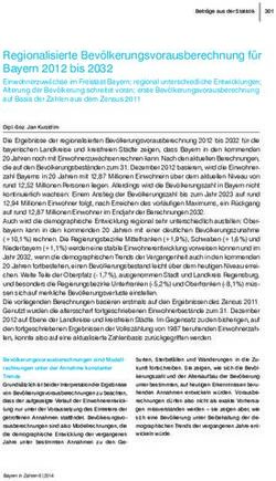 Regionalisierte Bev&ouml;lkerungsvorausberechnung f&uuml;r Bayern 2012 bis 2032