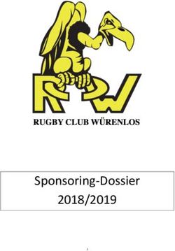 Sponsoring-Dossier 2018/2019 - Rugby Club Würenlos
