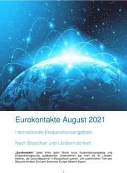 Eurokontakte August 2021 - Enterprise Europe Network Bayern