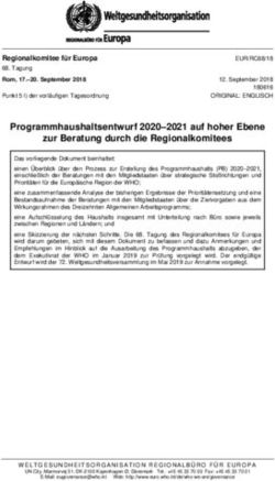 Programmhaushaltsentwurf 2020-2021 auf hoher Ebene zur Beratung durch die Regionalkomitees