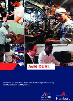 AVM-DUAL RÜCKBLICK AUF ZWEI JAHRE DUALISIERTE AUSBILDUNGSVORBEREITUNG FÜR MIGRANTINNEN UND MIGRANTEN - HAMBURG.DE