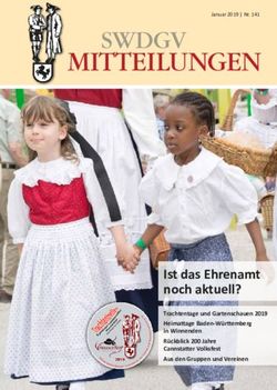 MITTEILUNGEN SWDGV - Ist das Ehrenamt noch aktuell? - S&uuml;dwestdeutscher Gauverband
