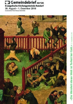 Gemeindebrief 40/ 120 - Evangelische Kirchengemeinde Rondorf 30. August - 1. Dezember 2018