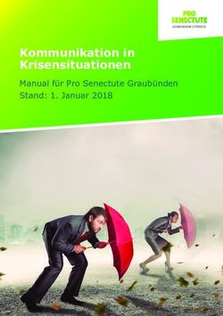 Kommunikation in Krisensituationen - Manual für Pro Senectute Graubünden Stand: 1. Januar 2018 - Pro Senectute Graubünden