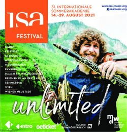 INTERNATIONALE SOMMERAKADEMIE - 14.-29. AUGUST 2021 - ISA MASTERCLASS