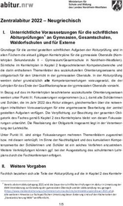 Zentralabitur 2022 - Neugriechisch - Unterrichtliche Voraussetzungen für die schriftlichen Abiturprüfungen1 an Gymnasien, Gesamtschulen ...