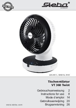 Gebrauchsanweisung Instructions for use - Tischventilator VT 360 Twist Mode d emploi 14 Gebruiksaanwijzing 20 Brugsanvisning 26 - Steba