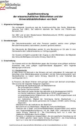 Ausleihverordnung der wissenschaftlichen Bibliotheken und der Universit&auml;tsbibliotheken von Genf