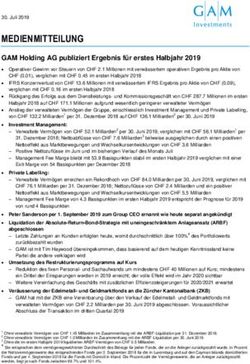 MEDIENMITTEILUNG GAM Holding AG publiziert Ergebnis f&uuml;r erstes Halbjahr 2019