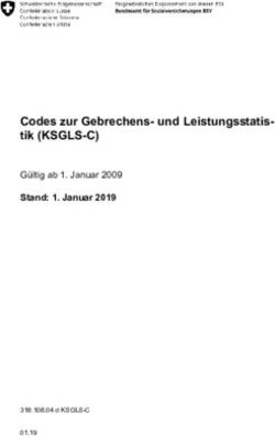 Codes zur Gebrechens- und Leistungsstatistik (KSGLS-C) - Stand: 1. Januar 2019 G&uuml;ltig ab 1. Januar 2009