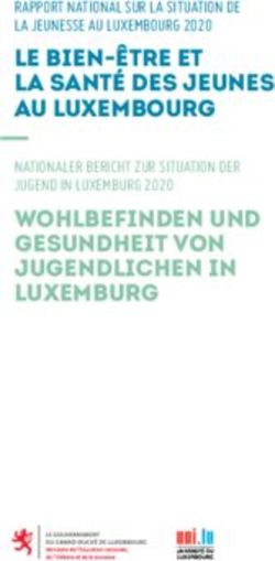 LE BIEN-&Ecirc;TRE ET LA SANT&Eacute; DES JEUNES AU LUXEMBOURG - RAPPORT NATIONAL SUR LA SITUATION DE LA JEUNESSE AU LUXEMBOURG 2020 - ORBi lu