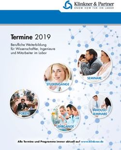 Termine 2019 Berufl iche Weiterbildung für Wissenschaftler, Ingenieure und Mitarbeiter im Labor - Klinkner & Partner