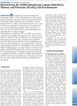 Optimierung der Auffrischimpfungen gegen Diphtherie, Tetanus und Pertussis (dT/dTpa) bei Erwachsenen