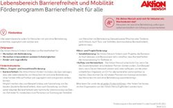Lebensbereich Barrierefreiheit und Mobilität Förderprogramm Barrierefreiheit für alle - DIAS Aktion Mensch