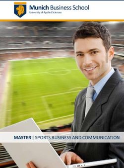 MUNICH BUSINESS SCHOOL - MASTER | SPORTS BUSINESS AND COMMUNICATION - UNIVERSITY OF APPLIED SCIENCES