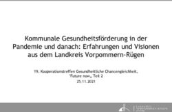 Kommunale Gesundheitsf&ouml;rderung in der Pandemie und danach: Erfahrungen und Visionen aus dem Landkreis Vorpommern-R&uuml;gen - Kooperationstreffen ...