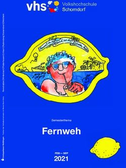 Fernweh FEB SEP Semesterthema - VHS Schorndorf