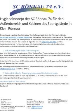 Hygienekonzept des SC R&ouml;nnau 74 f&uuml;r den Au&szlig;enbereich und Kabinen des Sportgel&auml;nde in Klein R&ouml;nnau