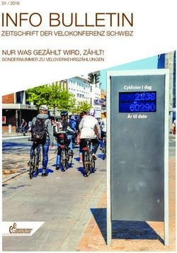 INFO BULLETIN NUR WAS GEZ&Auml;HLT WIRD, Z&Auml;HLT! - SONDERNUMMER ZU VELOVERKEHRSZ&Auml;HLUNGEN - Velokonferenz Schweiz