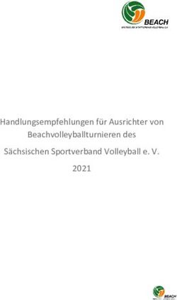 Handlungsempfehlungen für Ausrichter von Beachvolleyballturnieren des Sächsischen Sportverband Volleyball e. V. 2021 - SSVB
