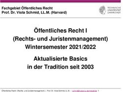 Öffentliches Recht I (Rechts- und Juristenmanagement) Wintersemester 2021/2022 Aktualisierte Basics in der Tradition seit 2003