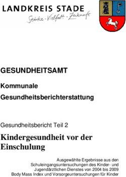Kindergesundheit vor der Einschulung - Gesundheitsbericht Teil 2 - Landkreis Stade