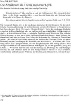 Die Arbeitswelt als Thema moderner Lyrik - WALTER KÖPPING