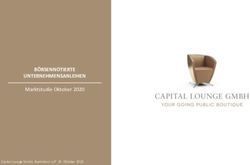 BÖRSENNOTIERTE UNTERNEHMENSANLEIHEN - Marktstudie Oktober 2020 Capital Lounge GmbH, Roehrborn LLP 20. Oktober 2020