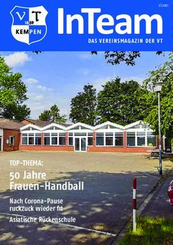50 Jahre Frauen-Handball - TOP-THEMA: DAS VEREINSMAGAZIN DER VT - VT Kempen