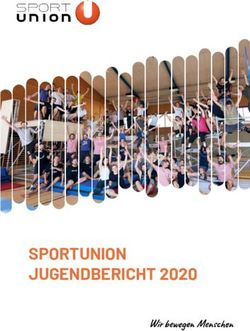 SPORTUNION JUGENDBERICHT 2020