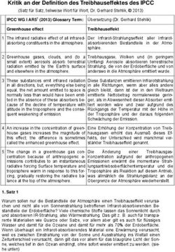 Kritik an der Definition des Treibhauseffektes des IPCC