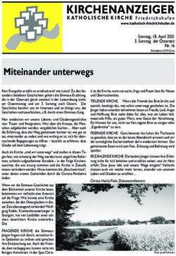 KIRCHENANZEIGER - KATHOLISCHE KIRCHE Friedrichshafen