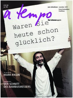 MARK RIKLIN DER SCHNITT DES BAMBUSMESSERS - E 51125 nr. 143 Das Lebensmagazin