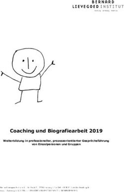 Coaching und Biografiearbeit 2019 - Bernard Lievegoed Institut eV