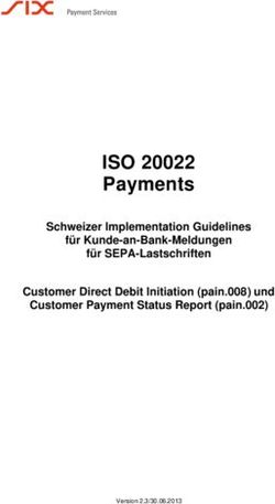 ISO 20022 Payments Schweizer Implementation Guidelines für Kunde-an-Bank-Meldungen für SEPA-Lastschriften Customer Direct Debit Initiation ...