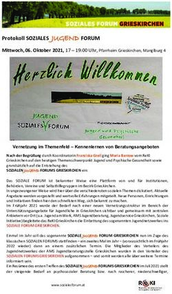 Protokoll SOZIALES JUGEND FORUM - Mittwoch, 06. Oktober 2021, 17 - 19:00 Uhr, Pfarrheim Grieskirchen, Manglburg 4